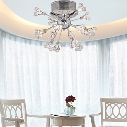 Montaj încastrat din metal cromat din cristal modern contemporan