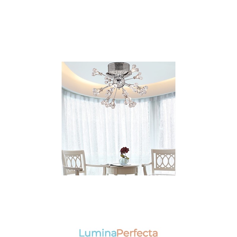 Montaj încastrat din metal cromat din cristal modern contemporan