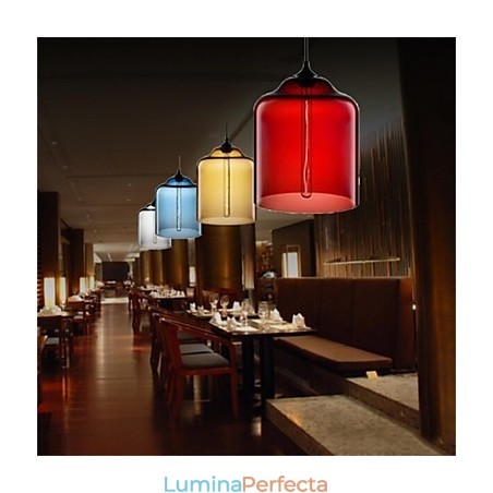 Lampă cu pandantiv din sticlă, retro, creativă, cafenea în bolul cu peștișor Lampă cu pandantiv din sticlă, retro, creativă, cafenea în bolul cu peștișor