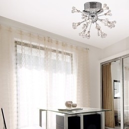 Montaj încastrat din metal cromat din cristal modern contemporan