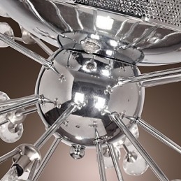 Montaj încastrat din metal cromat din cristal modern contemporan