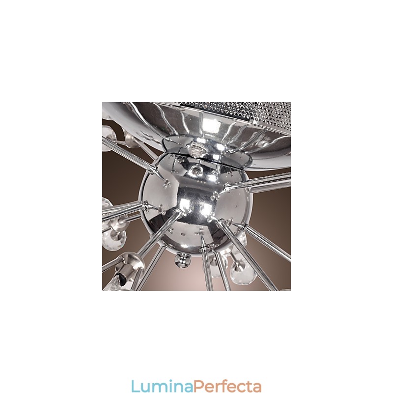Montaj încastrat din metal cromat din cristal modern contemporan