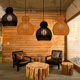 Candelabru din Rattan Hyacinth