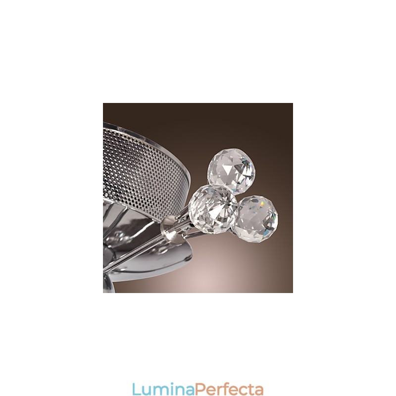 Montaj încastrat din metal cromat din cristal modern contemporan