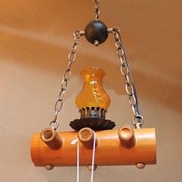 American Country Antique Bamboo Candelabru cu un singur cap