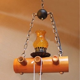 American Country Antique Bamboo Candelabru cu un singur cap
