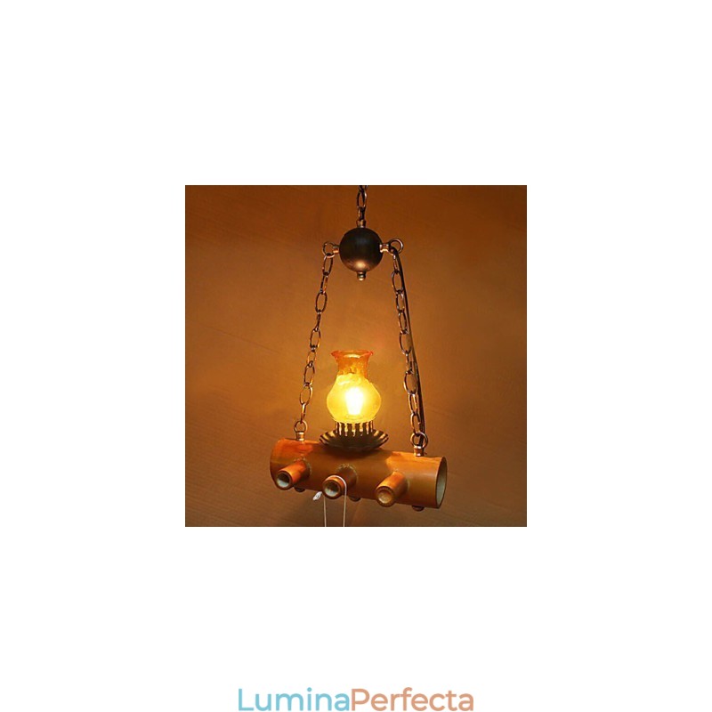 American Country Antique Bamboo Candelabru cu un singur cap