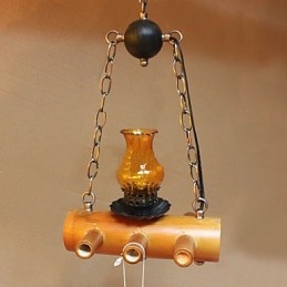 American Country Antique Bamboo Candelabru cu un singur cap