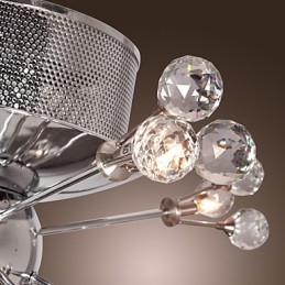 Montaj încastrat din metal cromat din cristal modern contemporan