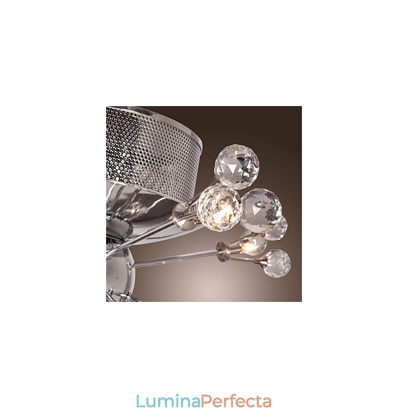 Montaj încastrat din metal cromat din cristal modern contemporan