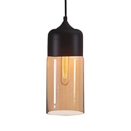 WestMenLights Abajur elegant pentru sticlă Lampă de tavan din sticlă Lampă cu pandantiv Edison Bec Home