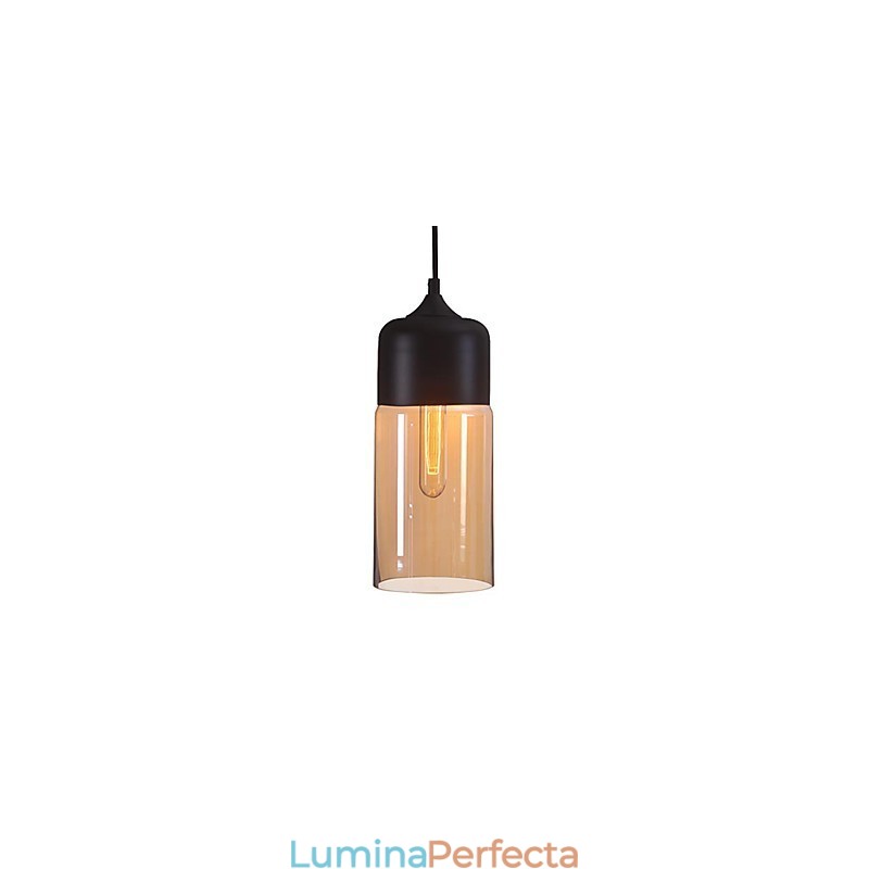 WestMenLights Abajur elegant pentru sticlă Lampă de tavan din sticlă Lampă cu pandantiv Edison Bec Home