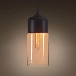 WestMenLights Abajur elegant pentru sticlă Lampă de tavan din sticlă Lampă cu pandantiv Edison Bec Home