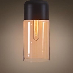 WestMenLights Abajur elegant pentru sticlă Lampă de tavan din sticlă Lampă cu pandantiv Edison Bec Home