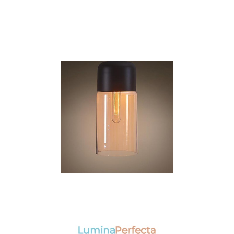 WestMenLights Abajur elegant pentru sticlă Lampă de tavan din sticlă Lampă cu pandantiv Edison Bec Home