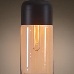 WestMenLights Abajur elegant pentru sticlă Lampă de tavan din sticlă Lampă cu pandantiv Edison Bec Home