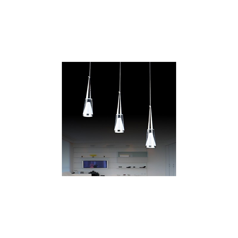 Lampă suspendată cu 3 lumini, metal modern contemporan
