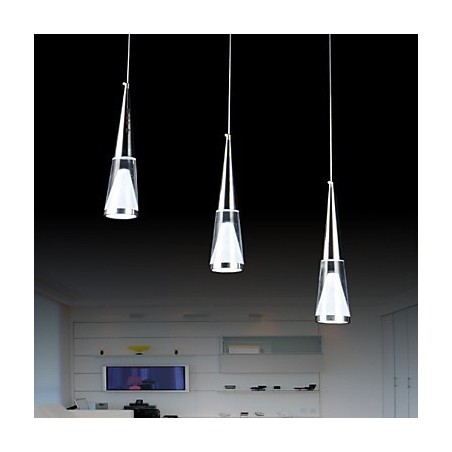 Lampă suspendată cu 3 lumini, metal modern contemporan