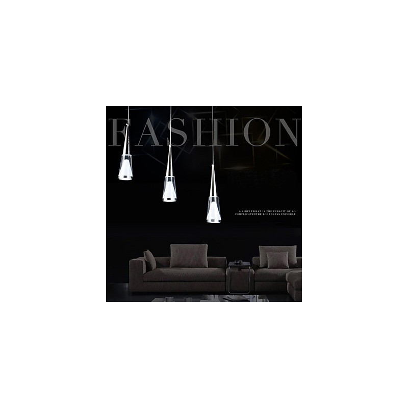 Lampă suspendată cu 3 lumini, metal modern contemporan