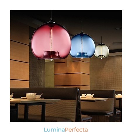 Lampă cu pandantiv din sticlă, retro, creativă, cafenea în bolul cu peștișor Lampă cu pandantiv din sticlă, retro, creativă, cafenea în bolul cu peștișor