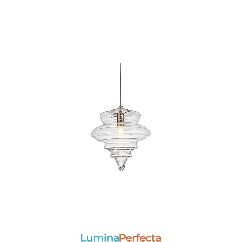 Lampă suspendată 1 lumină Modern Simplicity Sticlă transparentă incoloră
