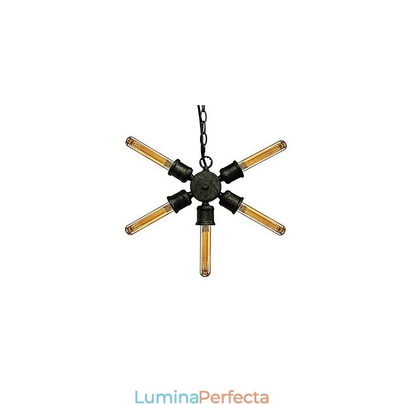 Lampă suspendată din metal cu pictură retro