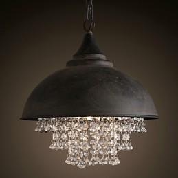 Pendant Loft Cristal Retro Cafea Lumină Garaj Metal