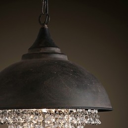 Pendant Loft Cristal Retro Cafea Lumină Garaj Metal