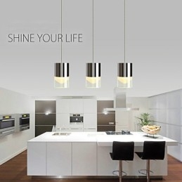 Lampă suspendată cu 3 lumini, metal modern contemporan