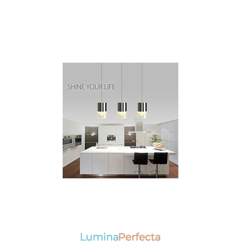 Lampă suspendată cu 3 lumini, metal modern contemporan