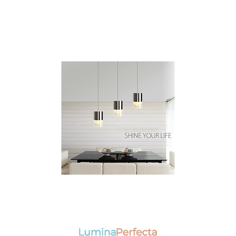 Lampă suspendată cu 3 lumini, metal modern contemporan