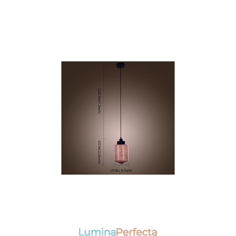 Lampă suspendată modernă din sticlă de 70 W cu design transparent pentru sticlă