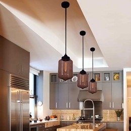 Lampă suspendată modernă din sticlă de 70 W cu design transparent pentru sticlă