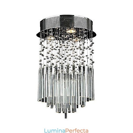 Montaj încastrat din metal galvanizat din cristal modern și contemporan Montaj încastrat din metal galvanizat din cristal modern și contemporan