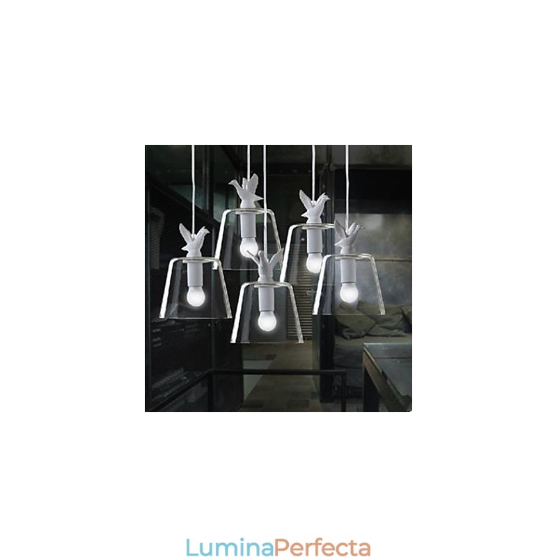 Un singur cap rătuci păsări candelabru din sticlă candelabru pentru mese