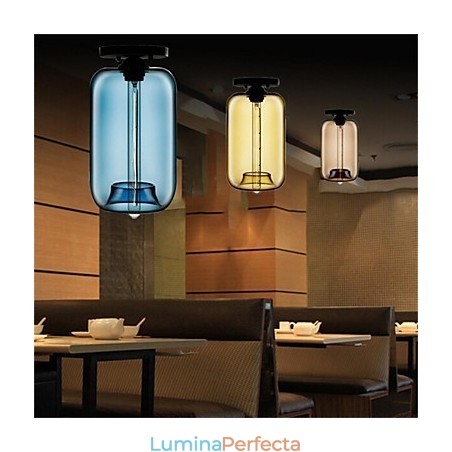 Lampă cu pandantiv din sticlă, retro, creativă, cafenea în bolul cu peștișor Lampă cu pandantiv din sticlă, retro, creativă, cafenea în bolul cu peștișor