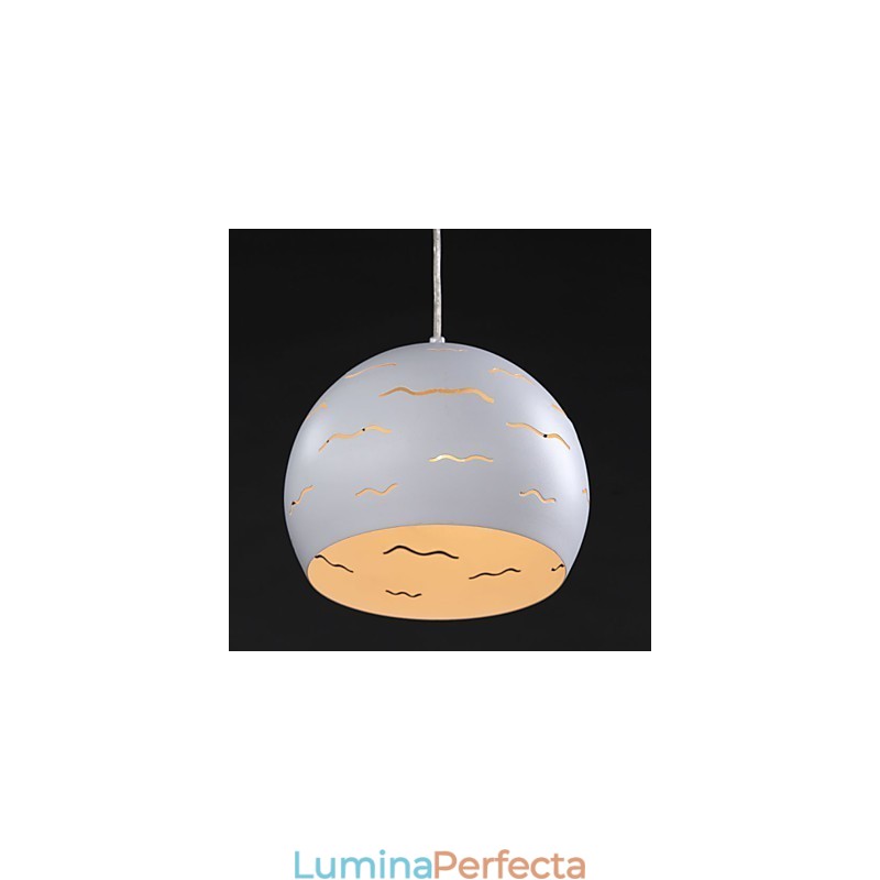 Creativ simplu și modern de iluminat de fier alb real