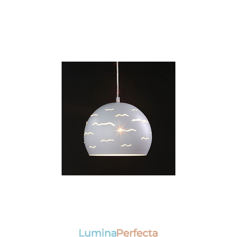 Creativ simplu și modern de iluminat de fier alb real