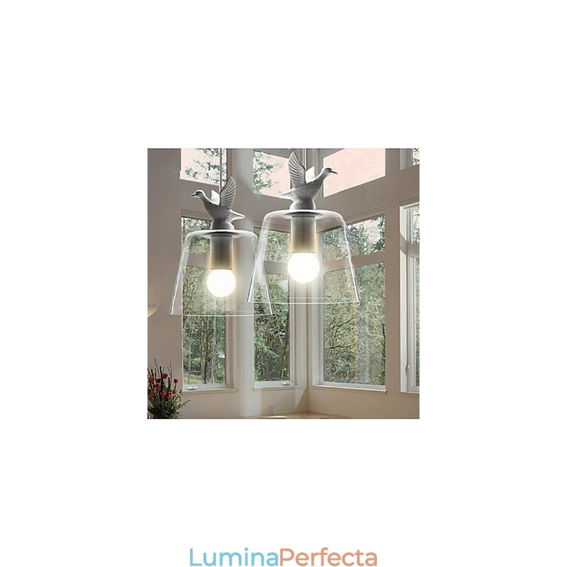 Stil american Retro Creativ Lampă din sticlă cu un singur cap Nordic Cafe