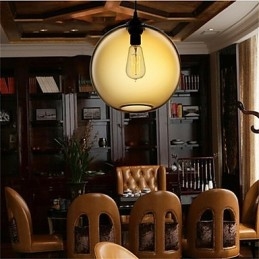 Lampă cu pandantiv din sticlă, retro, creativă, cafenea în castronul cu peștișor