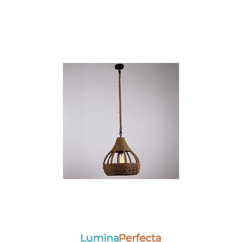 Lampă suspendată Rope 1 Lumină Country