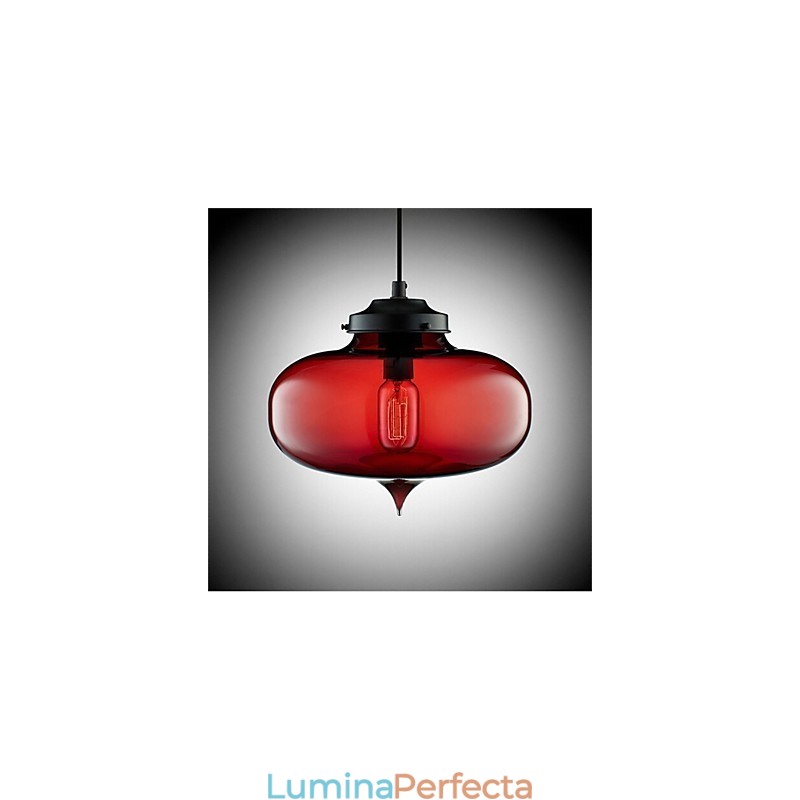 Lampă cu pandantiv din sticlă, retro, creativă, cafenea în bolul cu peștișor