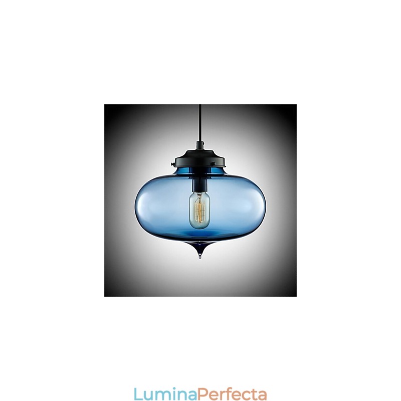 Lampă cu pandantiv din sticlă, retro, creativă, cafenea în bolul cu peștișor