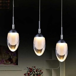 Lampă suspendată modernă, din metal cromat