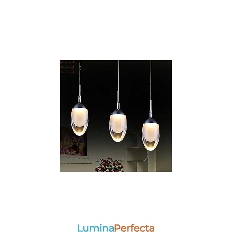 Lampă suspendată modernă, din metal cromat