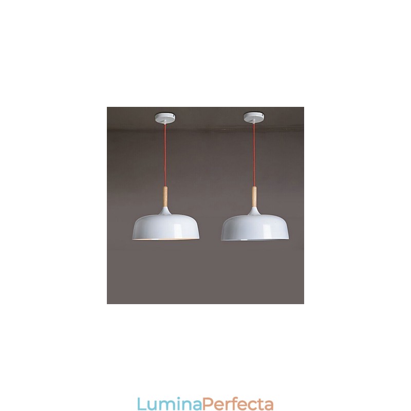 Lampă suspendată din metal cu pictură rurală