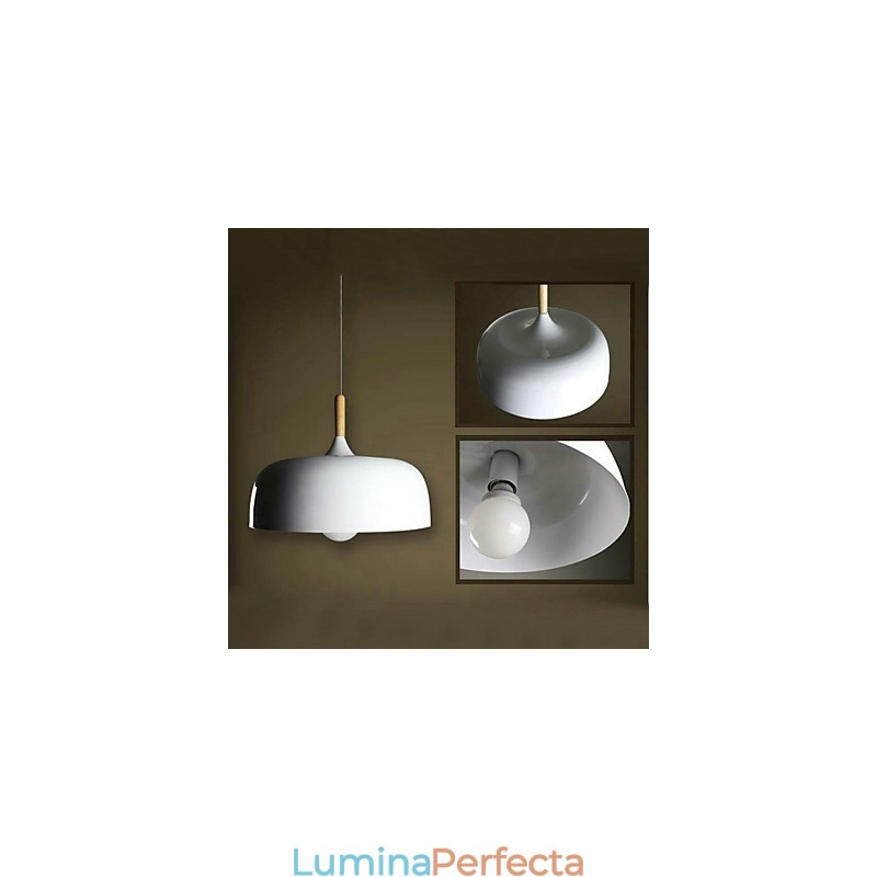 Lampă suspendată din metal cu pictură rurală