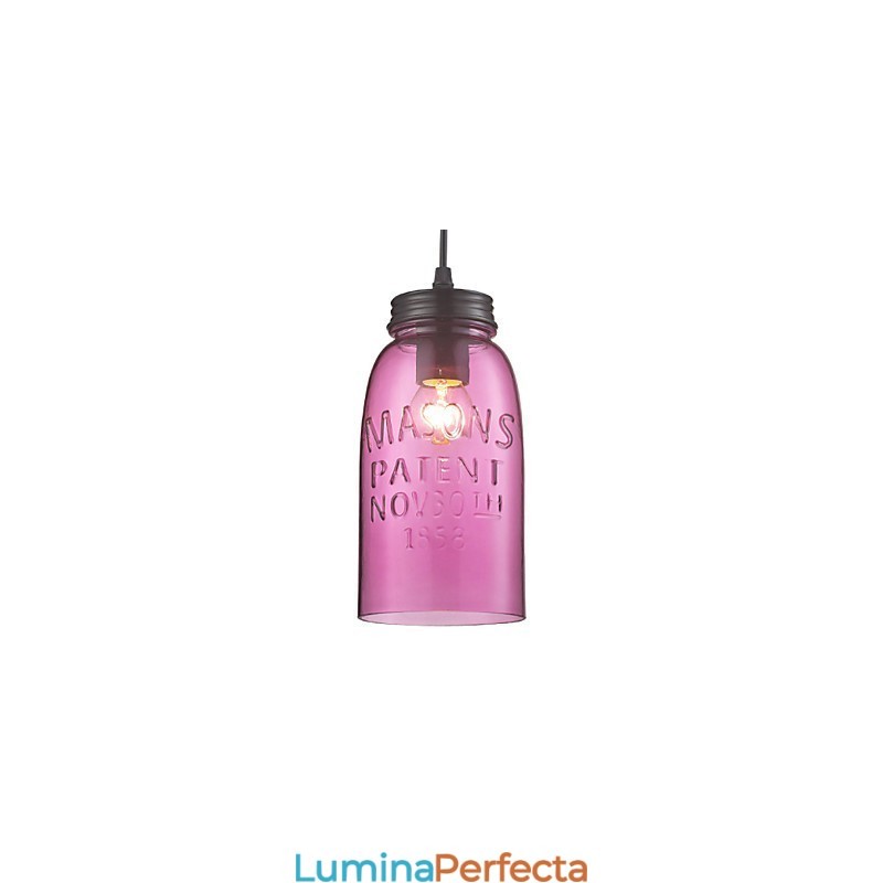 Lampă suspendată modernă din sticlă cu 1 lumină, cu design transparent cu bule