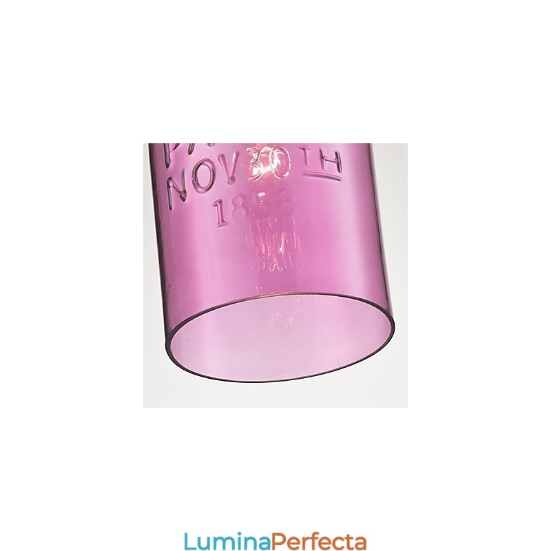 Lampă suspendată modernă din sticlă cu 1 lumină, cu design transparent cu bule