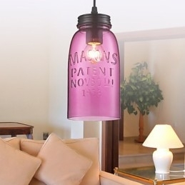 Lampă suspendată modernă din sticlă cu 1 lumină, cu design transparent cu bule